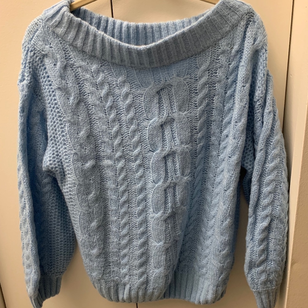 Blue soft sweater
